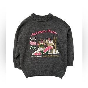 Vintage Courchevel Ski Hors Piste Après Ski Sweater Large